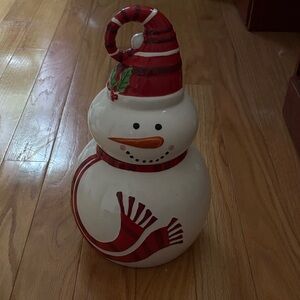 Pier 1 Red and White Snowman Decor